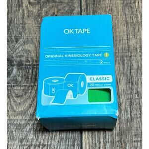 NEW 2 Pack OK TAPE Kinesiology Tape 20 Strips Precut Latex Free Waterproof Lime